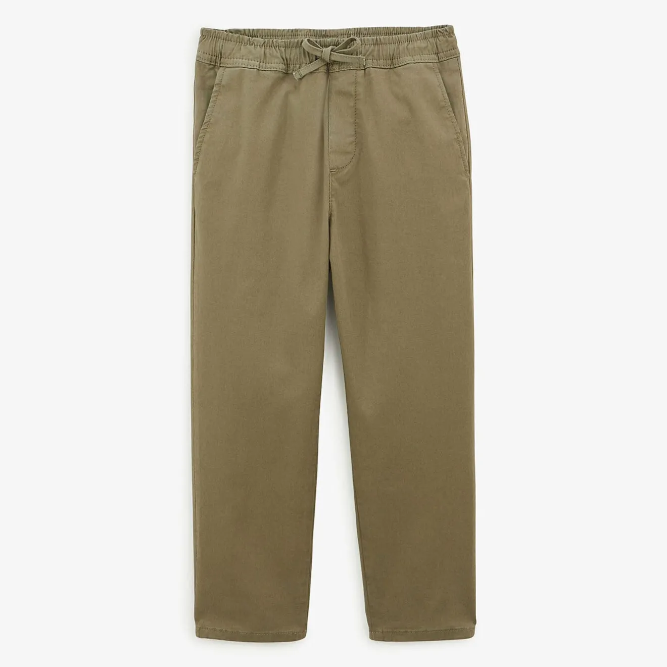 Vêtements>SERGE BLANCO 734 Junior Chino with Elasticated Waist Military Green MARRON