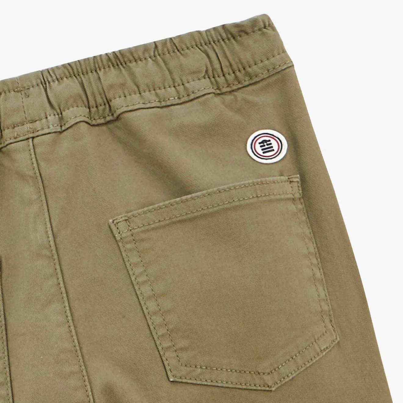 Vêtements>SERGE BLANCO 734 Junior Chino with Elasticated Waist Military Green MARRON