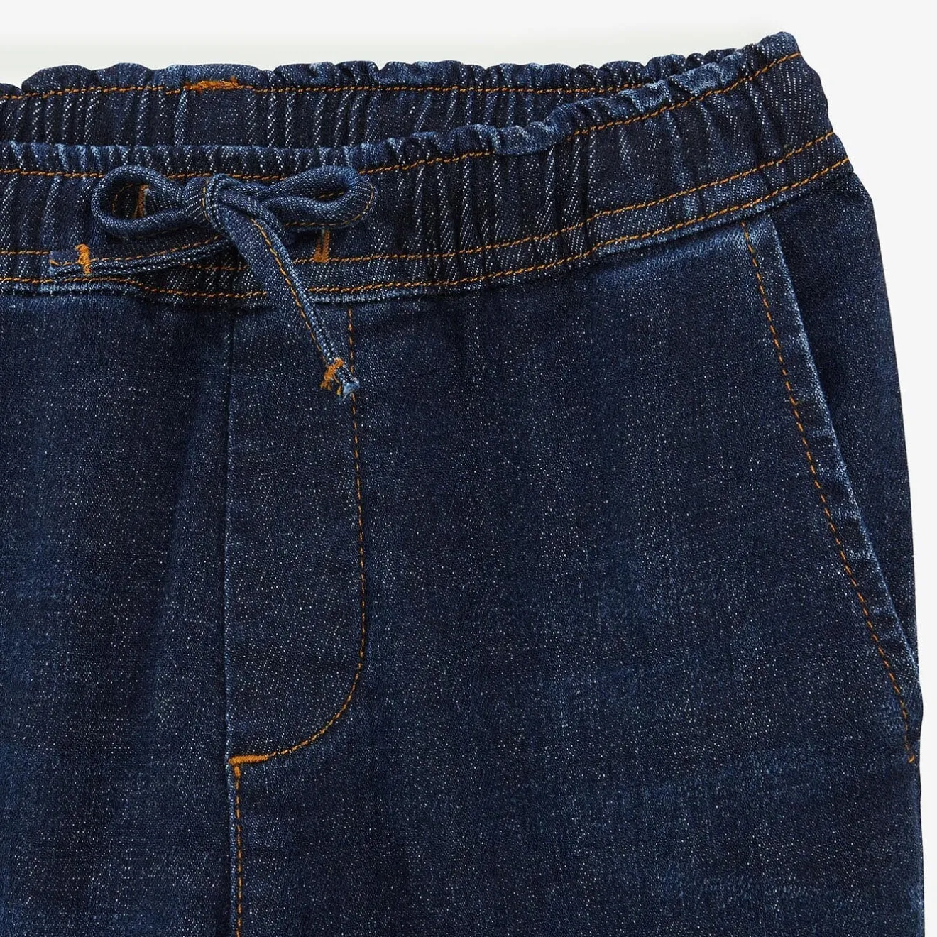 Pantalons>SERGE BLANCO 734 Junior chinos in raw blue denim BEIGE