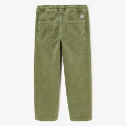 Vêtements>SERGE BLANCO 734 Junior velvet chinos with elasticated waistband in military green ORANGE CUIVRE