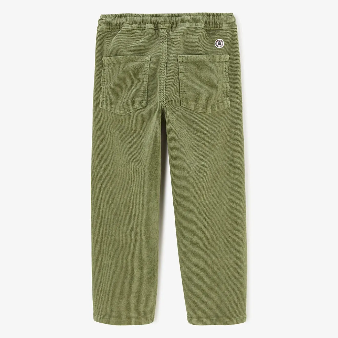 Vêtements>SERGE BLANCO 734 Junior velvet chinos with elasticated waistband in military green ORANGE CUIVRE