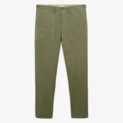 Pantalons>SERGE BLANCO 543 PLAY straight cut military green pants GREY
