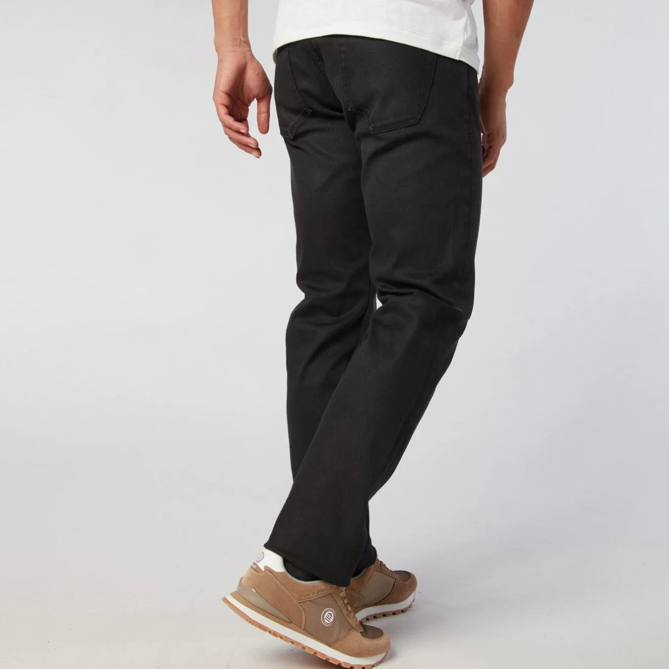Pantalons>SERGE BLANCO 335 Powertwist black straight fit 5 pocket washed jeans CHARBON