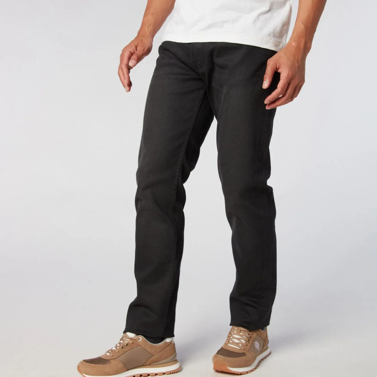 Pantalons>SERGE BLANCO 335 Powertwist black straight fit 5 pocket washed jeans CHARBON