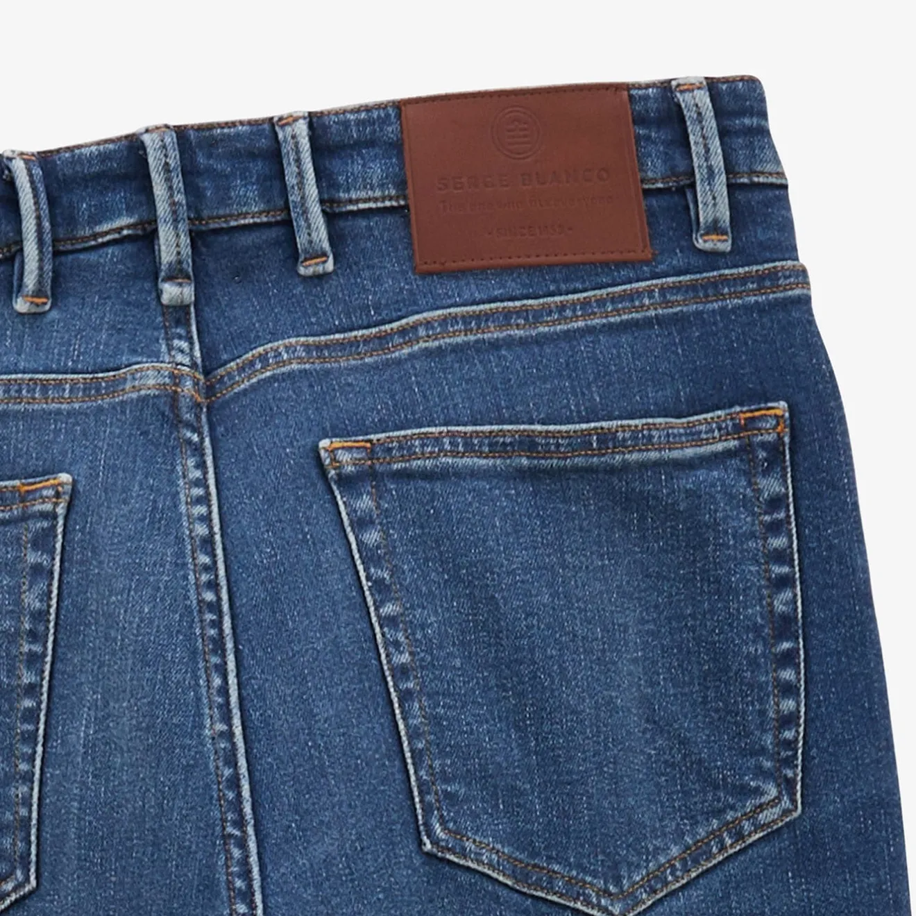 Pantalons>SERGE BLANCO 325 slim powertwist blue jeans STONE
