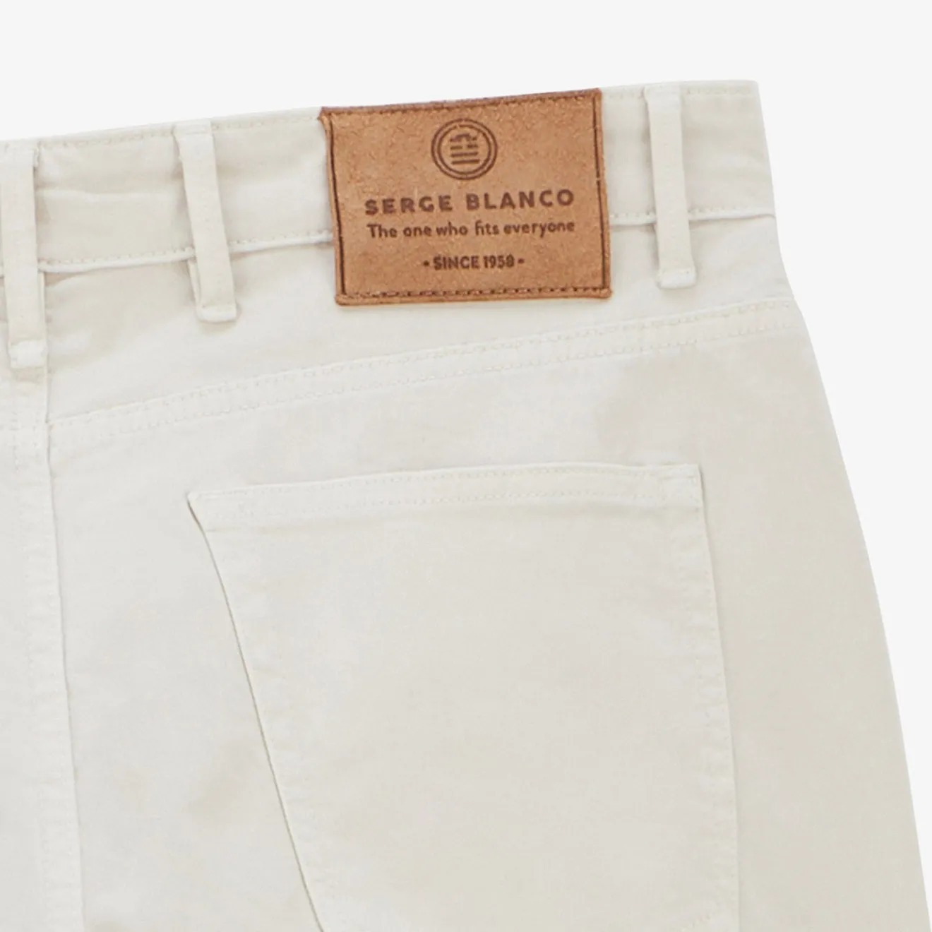 Pantalons|L'audacieux>SERGE BLANCO 325 slim powertwist jeans in latte white DENIM