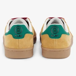Sneakers>SERGE BLANCO Antilop yellow leather sneaker dark navy