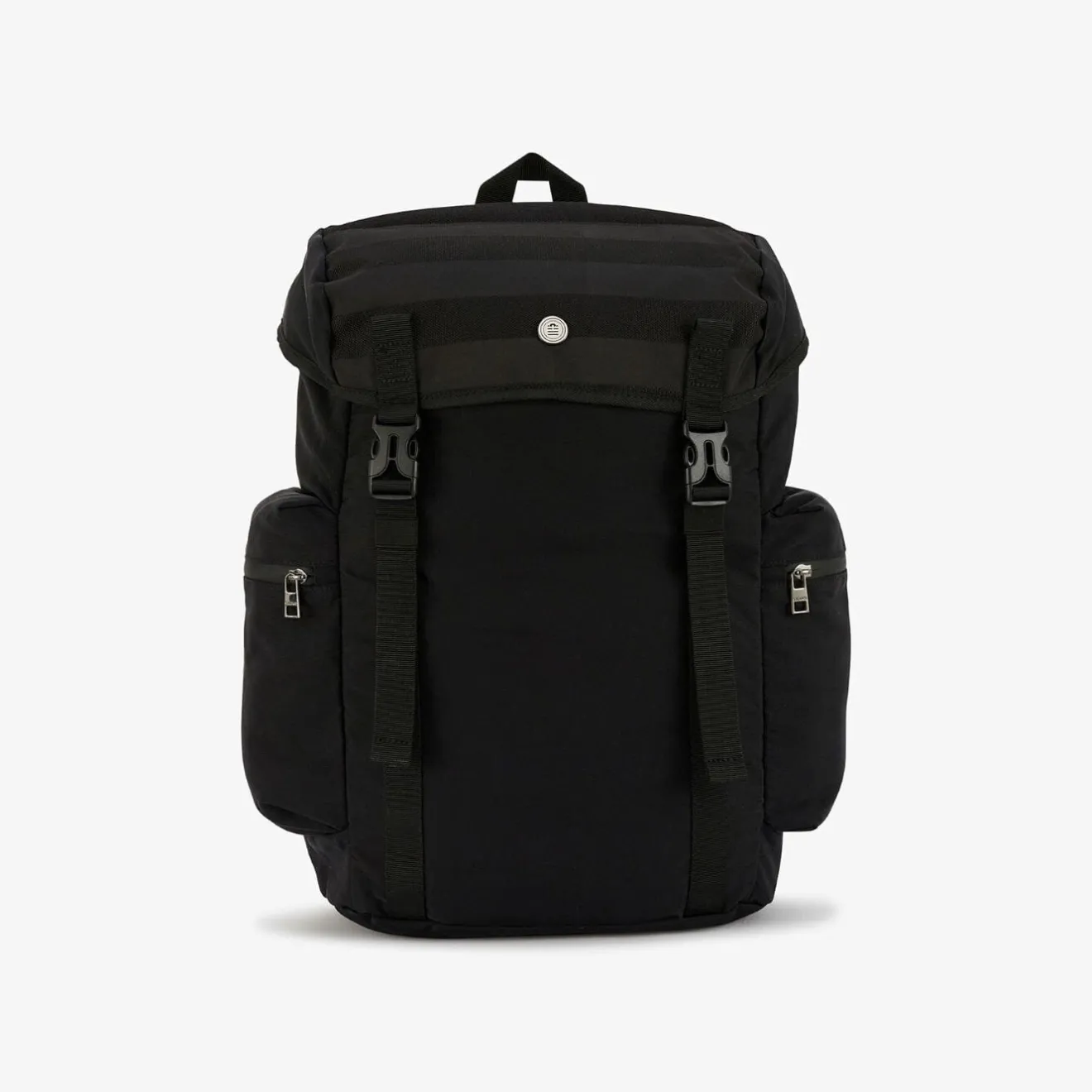 Basik|Sacs À Dos>SERGE BLANCO BASIK black textile backpack BLANC