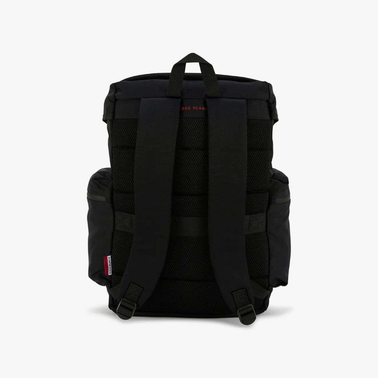 Basik|Sacs À Dos>SERGE BLANCO BASIK black textile backpack BLANC