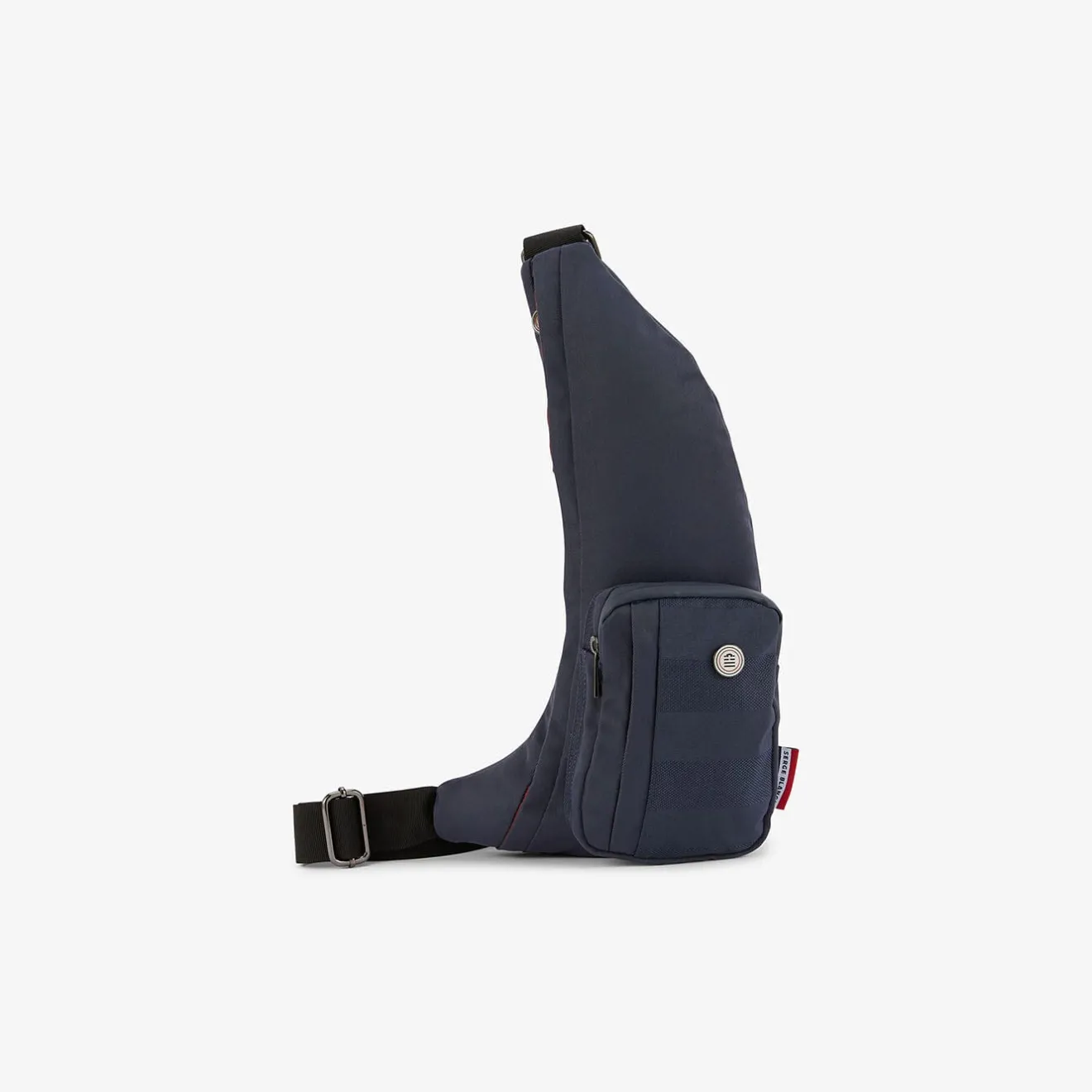 Basik|Sacoches>SERGE BLANCO BASIK navy blue textile single strap bag MARINE