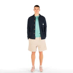 Shorts & Bermudas>SERGE BLANCO Basile Heather Beige Fleece Shorts Gris chiné