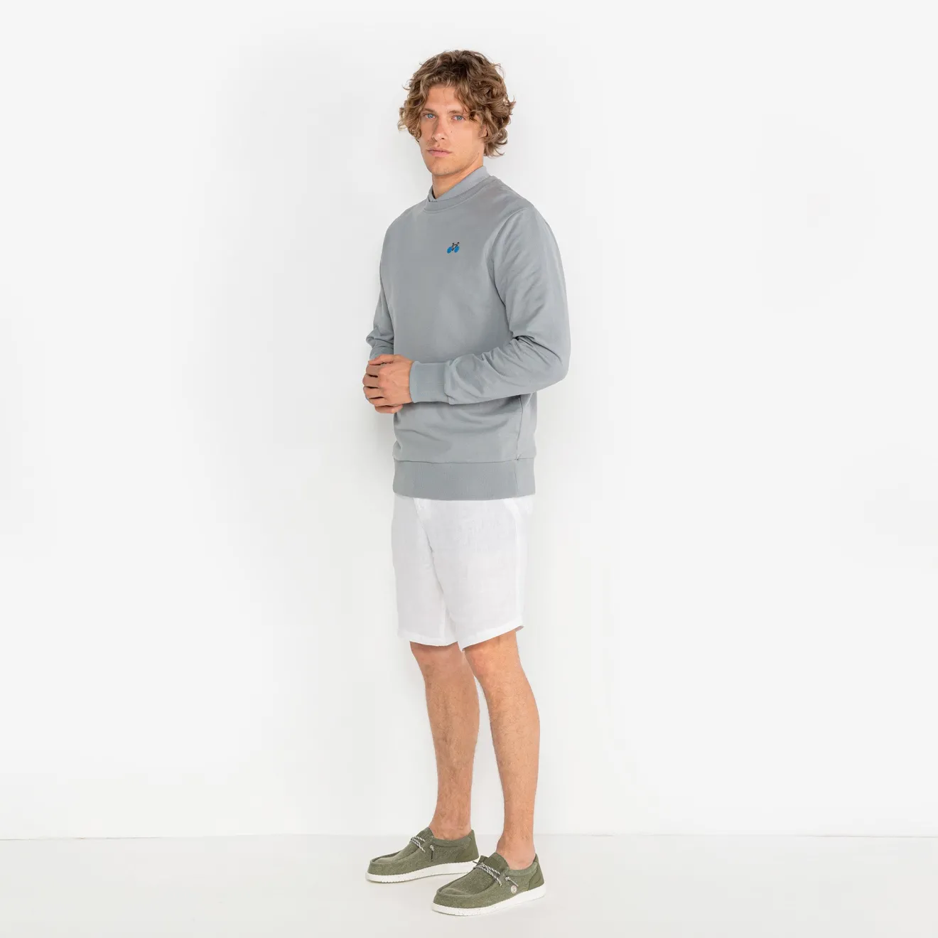 Shorts & Bermudas>SERGE BLANCO Bermuda 243 in white linen TECK