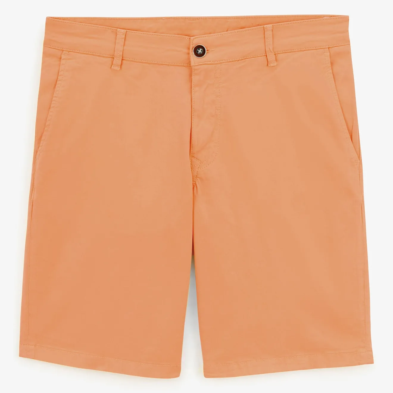 Shorts & Bermudas|L'audacieux>SERGE BLANCO Bermuda 200 plain stretch coral orange BLANC