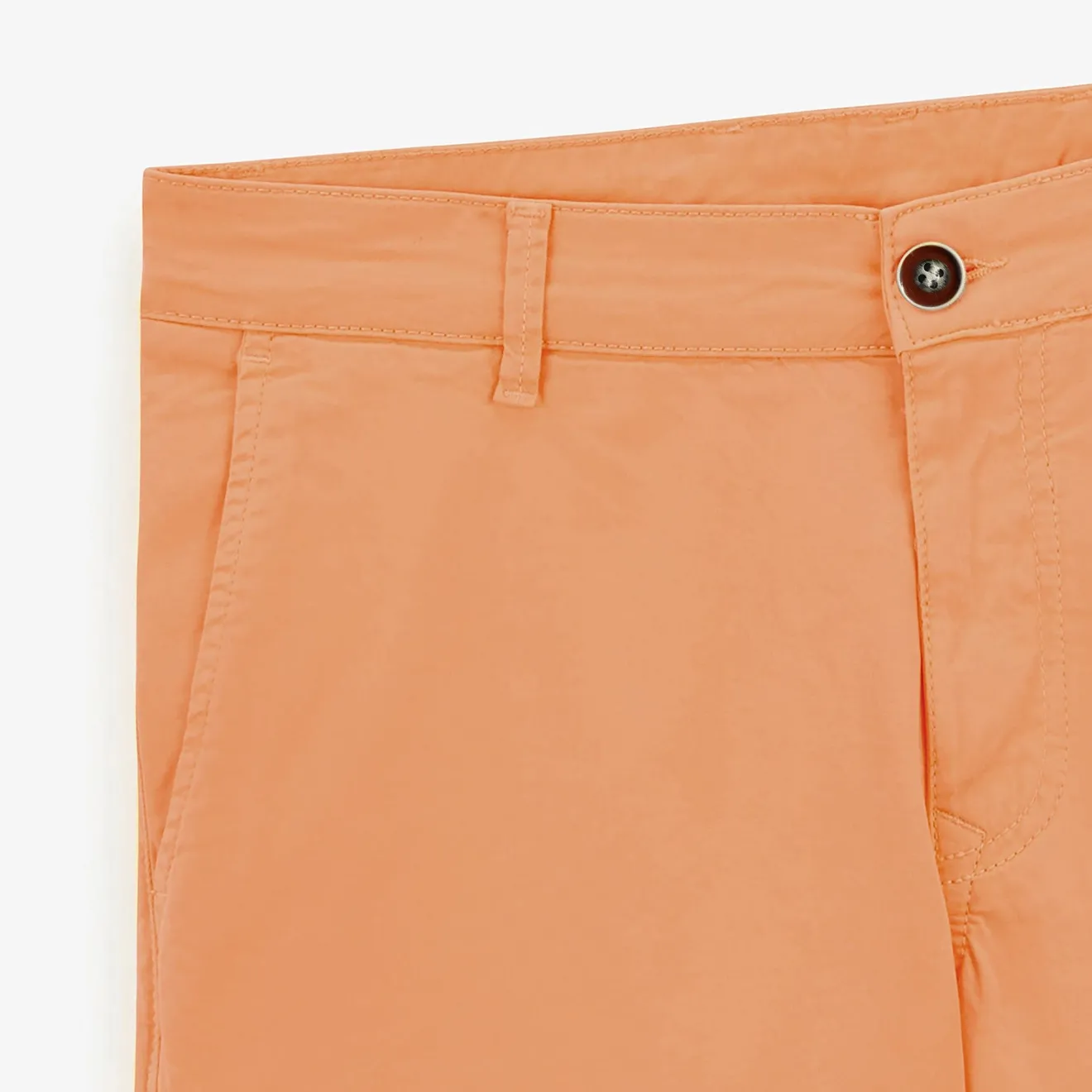 Shorts & Bermudas|L'audacieux>SERGE BLANCO Bermuda 200 plain stretch coral orange BLANC