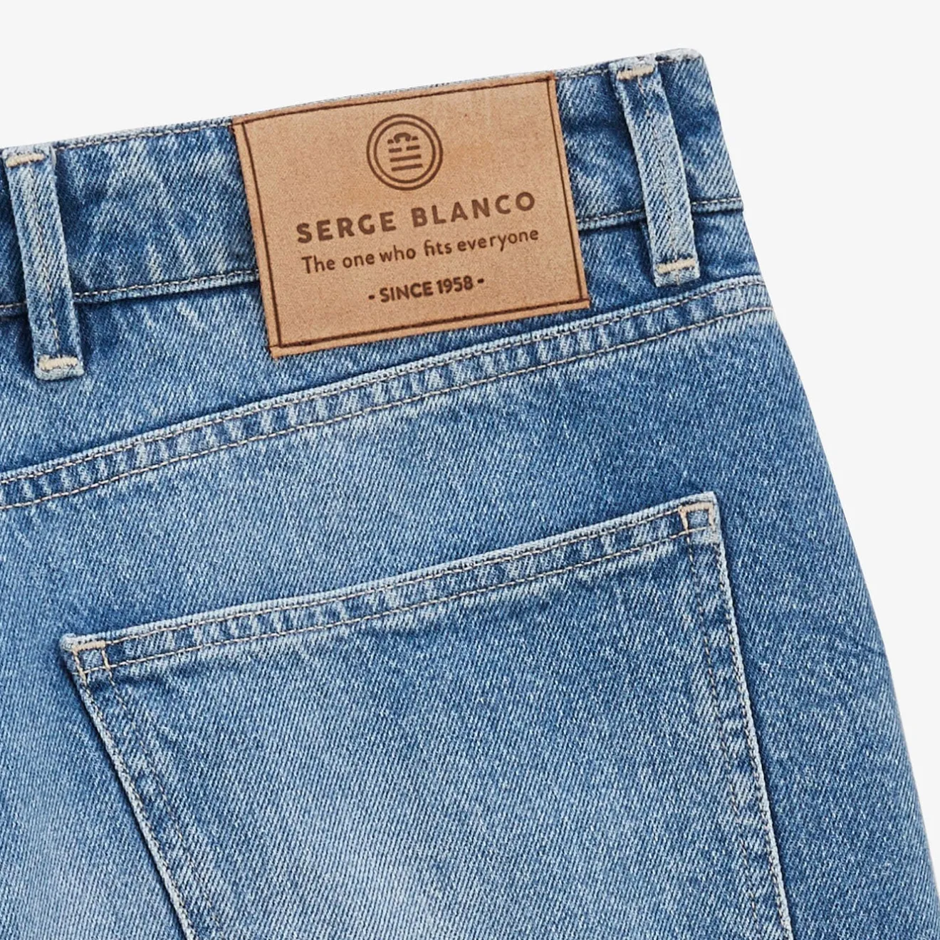 Shorts & Bermudas|Daddy Cool>SERGE BLANCO Bermuda 331 tapered fixed stone blue MILITAIRE