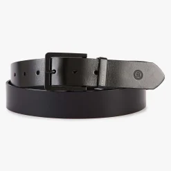 Ceintures>SERGE BLANCO Black leather belt MARINE