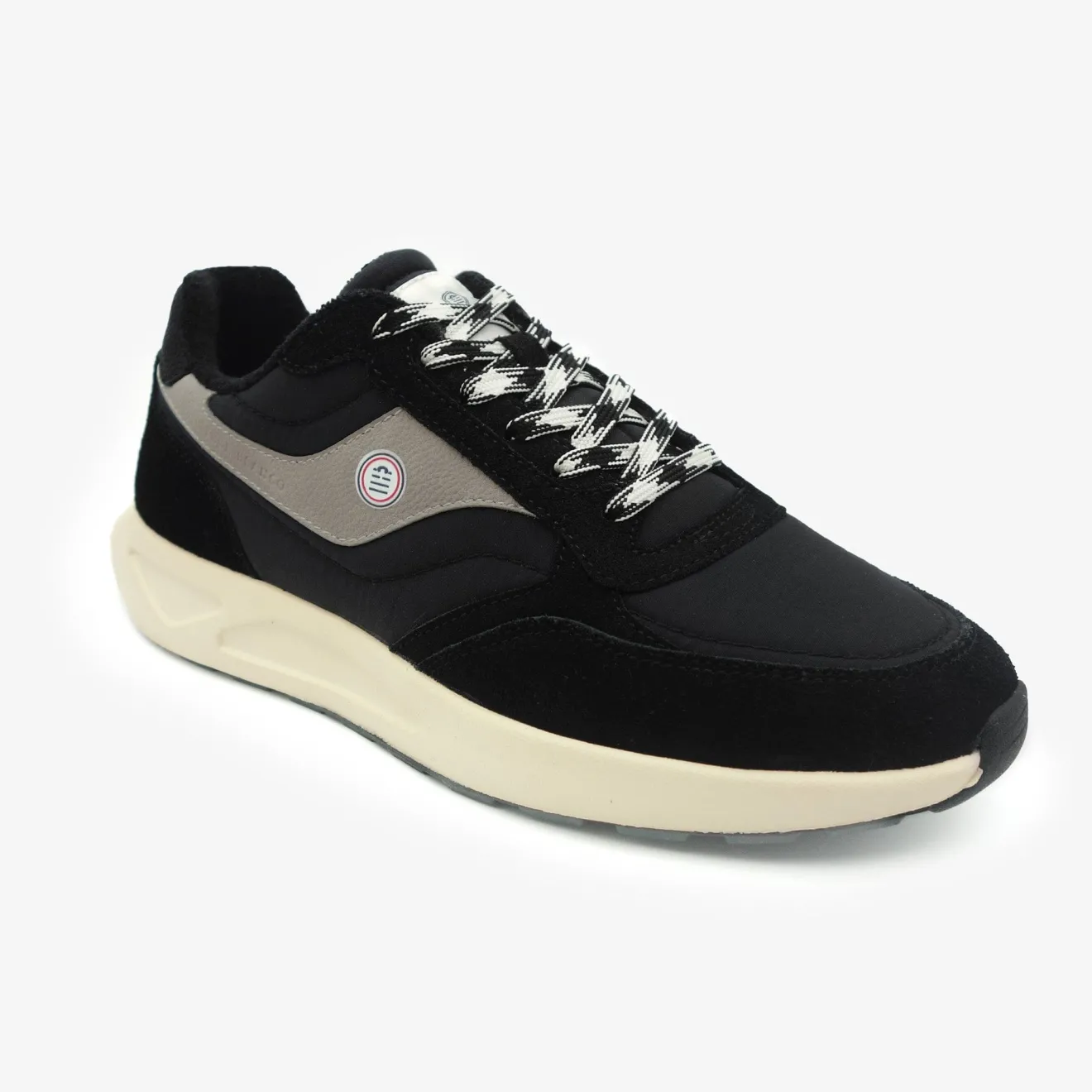Collection Martin>SERGE BLANCO Black Martin Sneaker BLANC