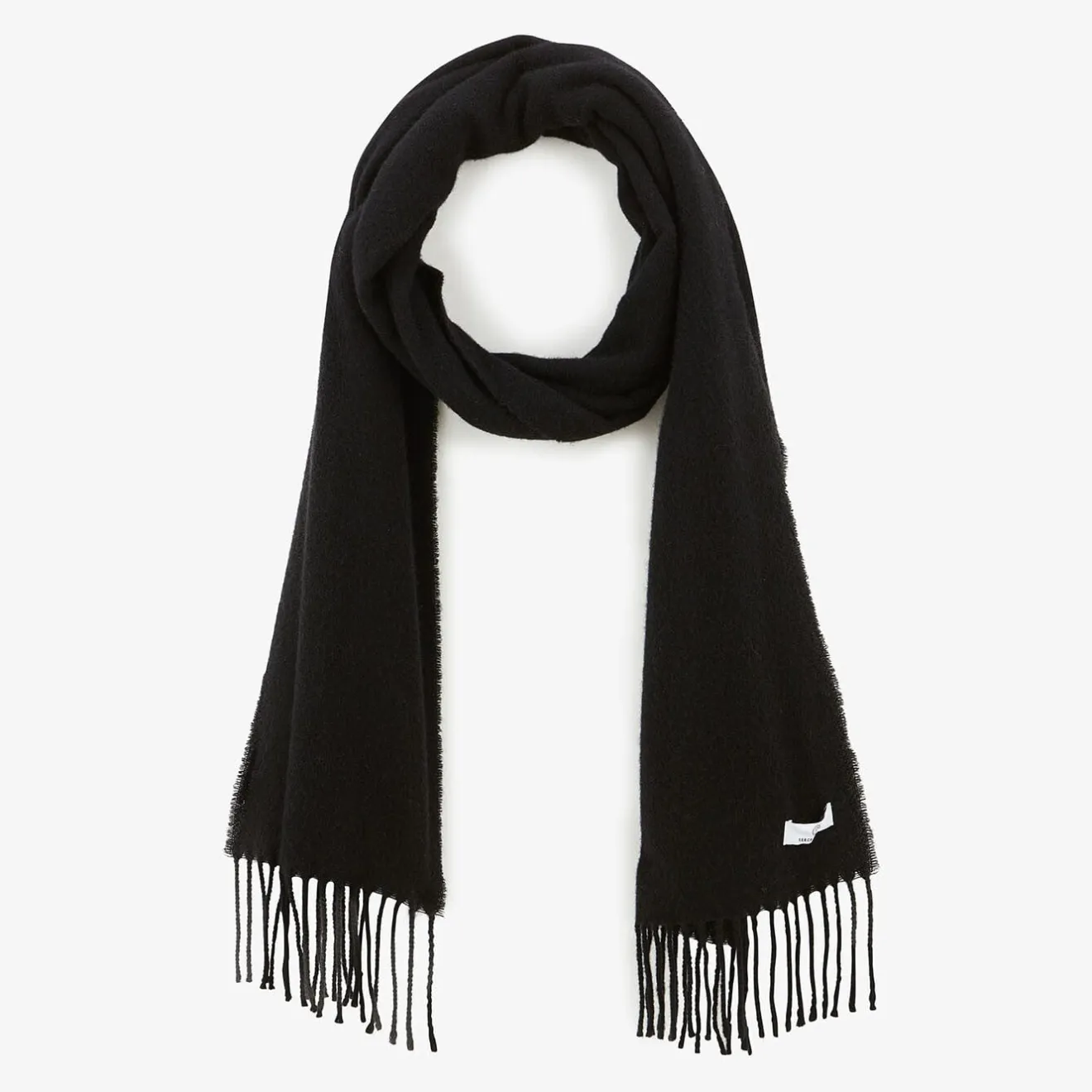 Écharpes Et Chèches>SERGE BLANCO Black plain wool scarf MILITAIRE