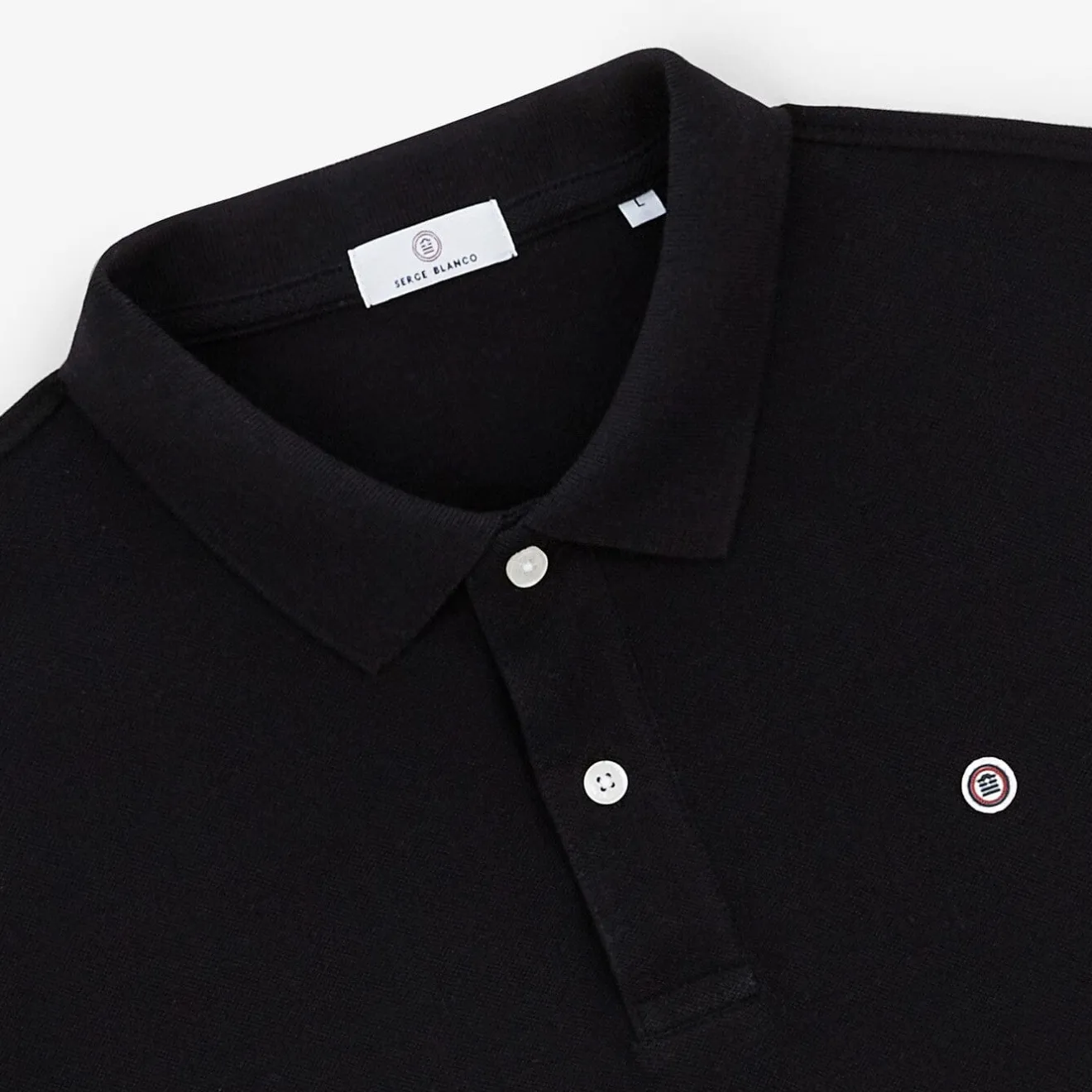 Rugby Club Toulonnais|Maillots De Rugby>SERGE BLANCO Black Polo Rugby Club Toulonnais BLANC