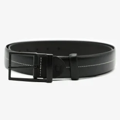 Ceintures>SERGE BLANCO Black smooth leather belt COLORISASSORT