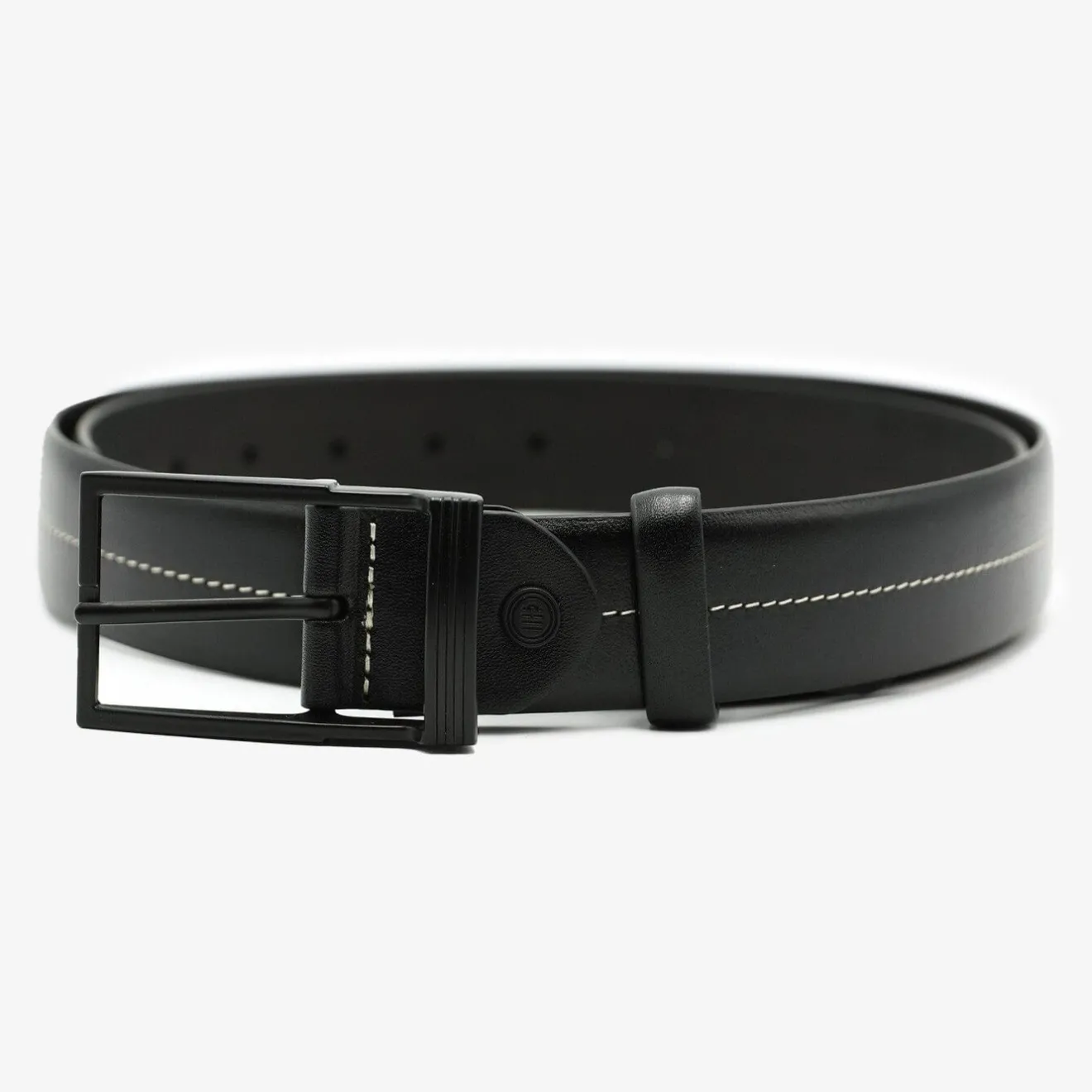 Ceintures>SERGE BLANCO Black smooth leather belt COLORISASSORT