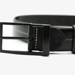 Ceintures>SERGE BLANCO Black smooth leather belt COLORISASSORT