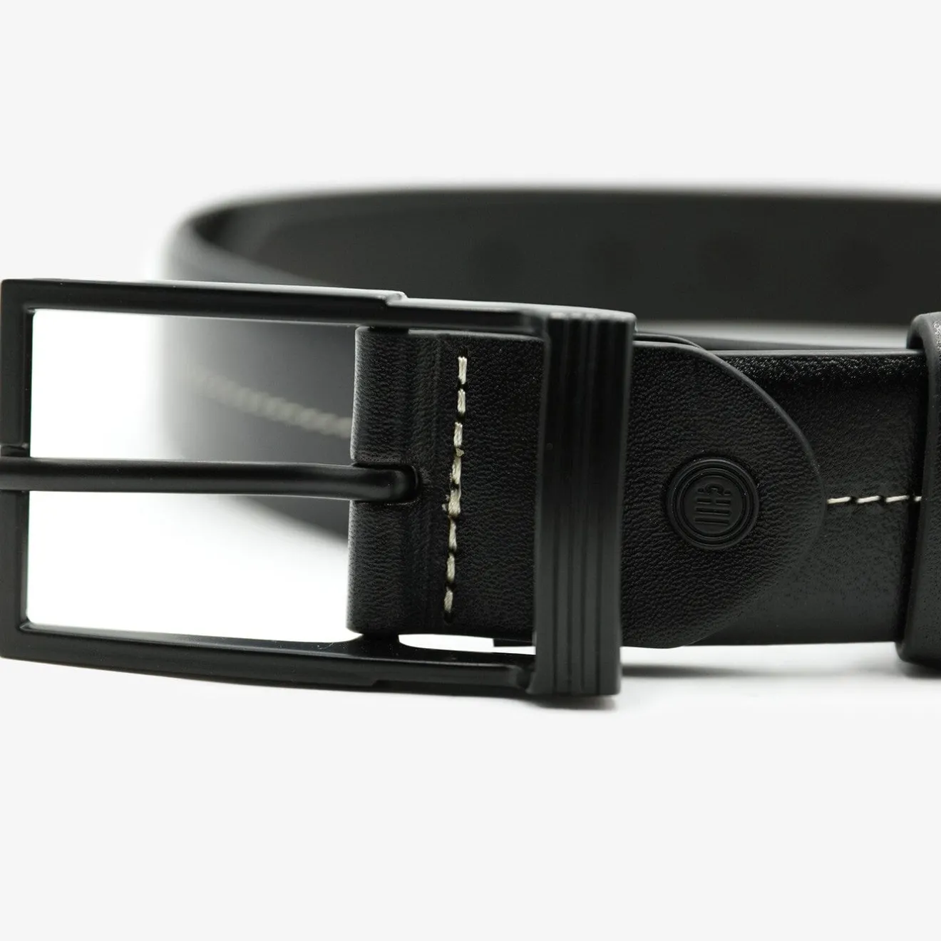Ceintures>SERGE BLANCO Black smooth leather belt COLORISASSORT