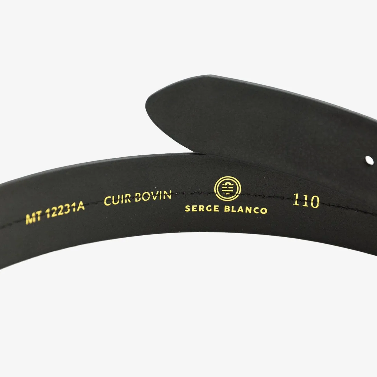 Ceintures>SERGE BLANCO Black smooth leather belt COLORISASSORT