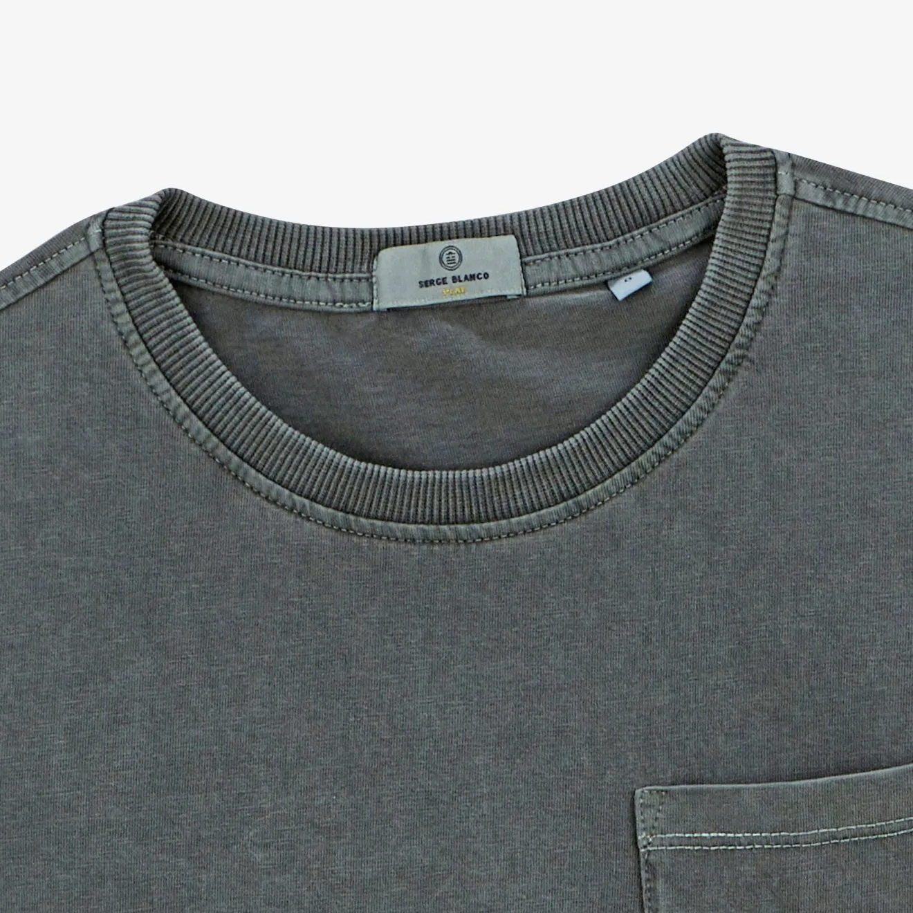 T-shirts|Tel Père, Tel Fils>SERGE BLANCO Boy's Round Neck T-shirt Tim Anthracite Grey | TECK