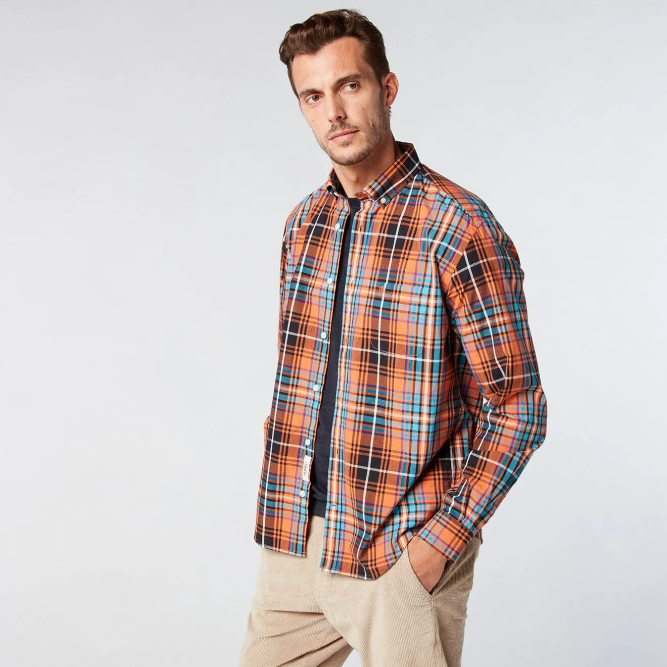Chemises>SERGE BLANCO Brick plaid long sleeve shirt AVIATEUR