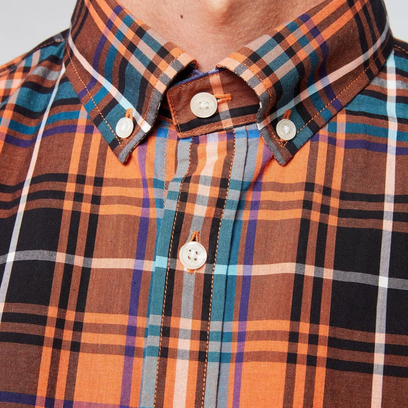 Chemises>SERGE BLANCO Brick plaid long sleeve shirt AVIATEUR
