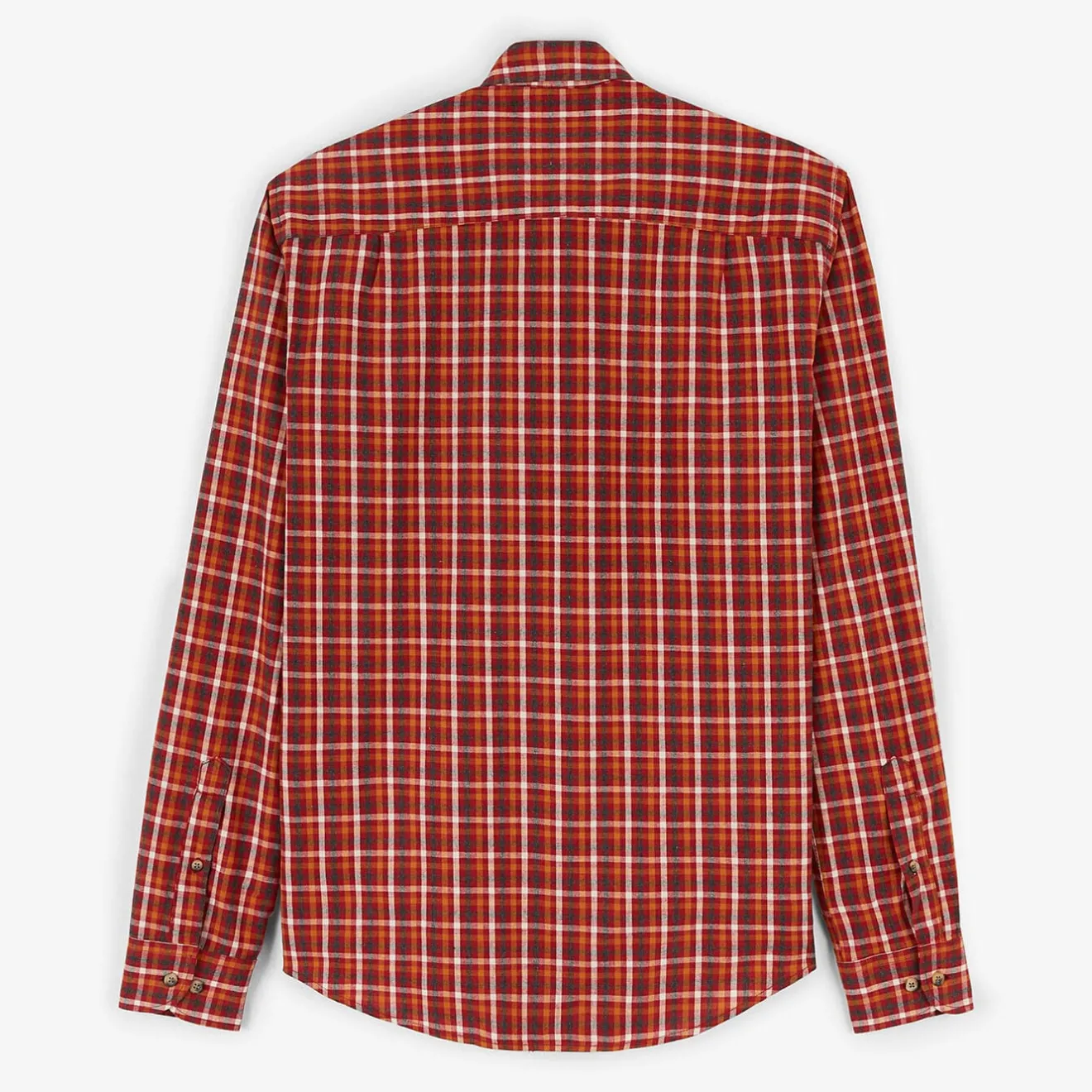 Chemises>SERGE BLANCO red plaid long sleeve shirt BRICK