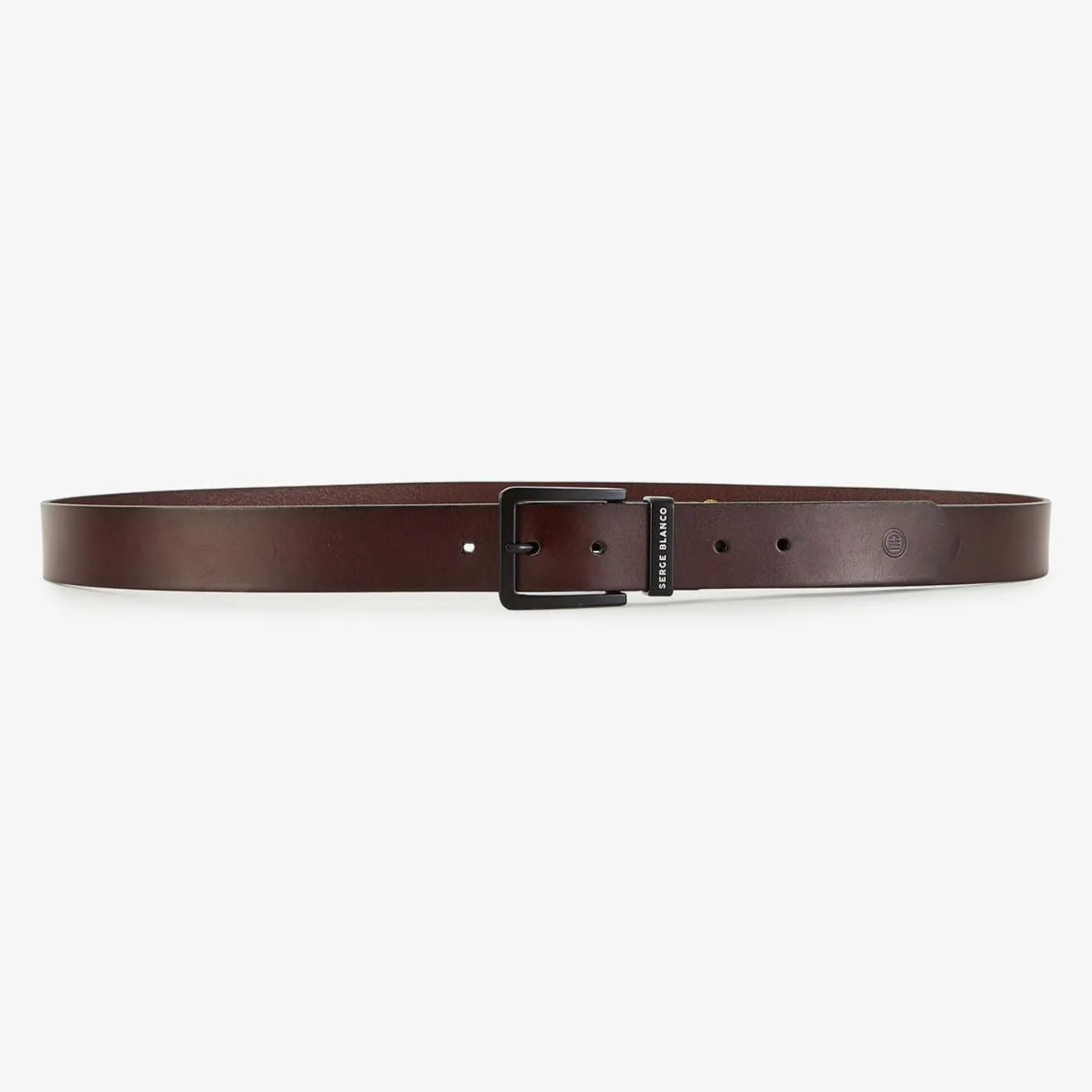 Ceintures>SERGE BLANCO Brown leather belt MARRON