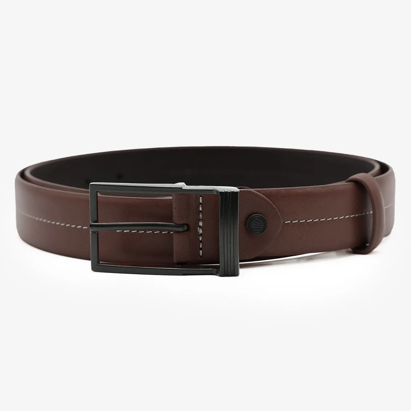 Ceintures>SERGE BLANCO Brown smooth leather belt COGNAC