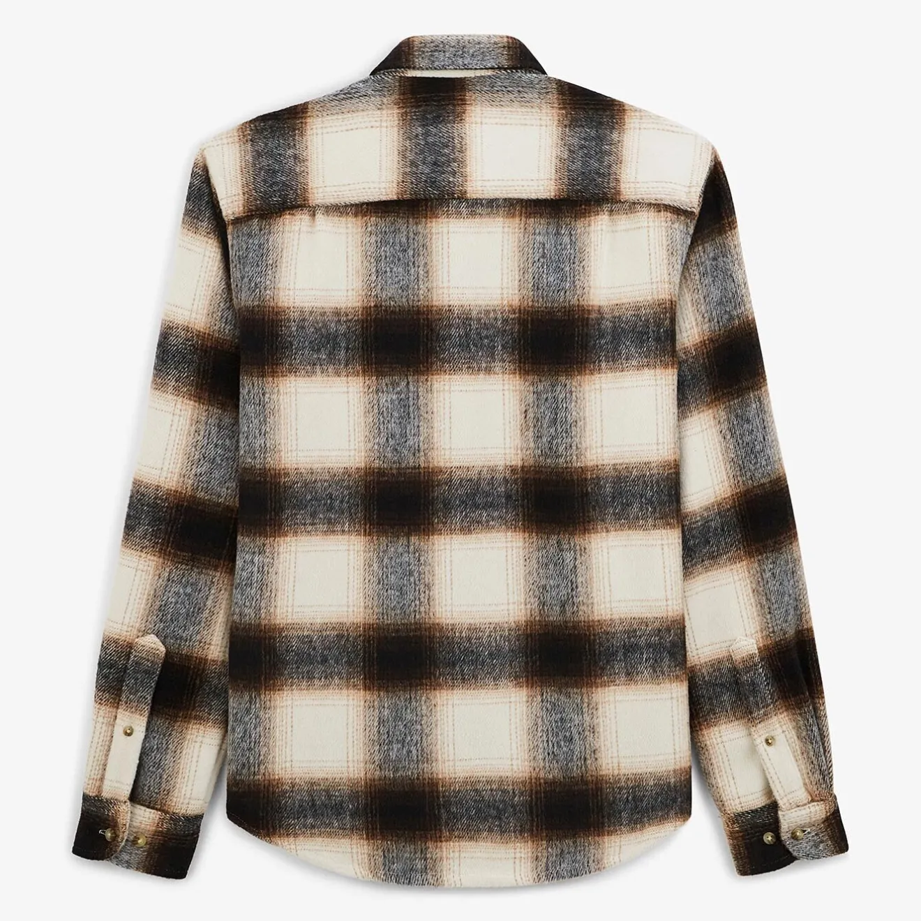 Surchemises>SERGE BLANCO Camel plaid overshirt NOIR