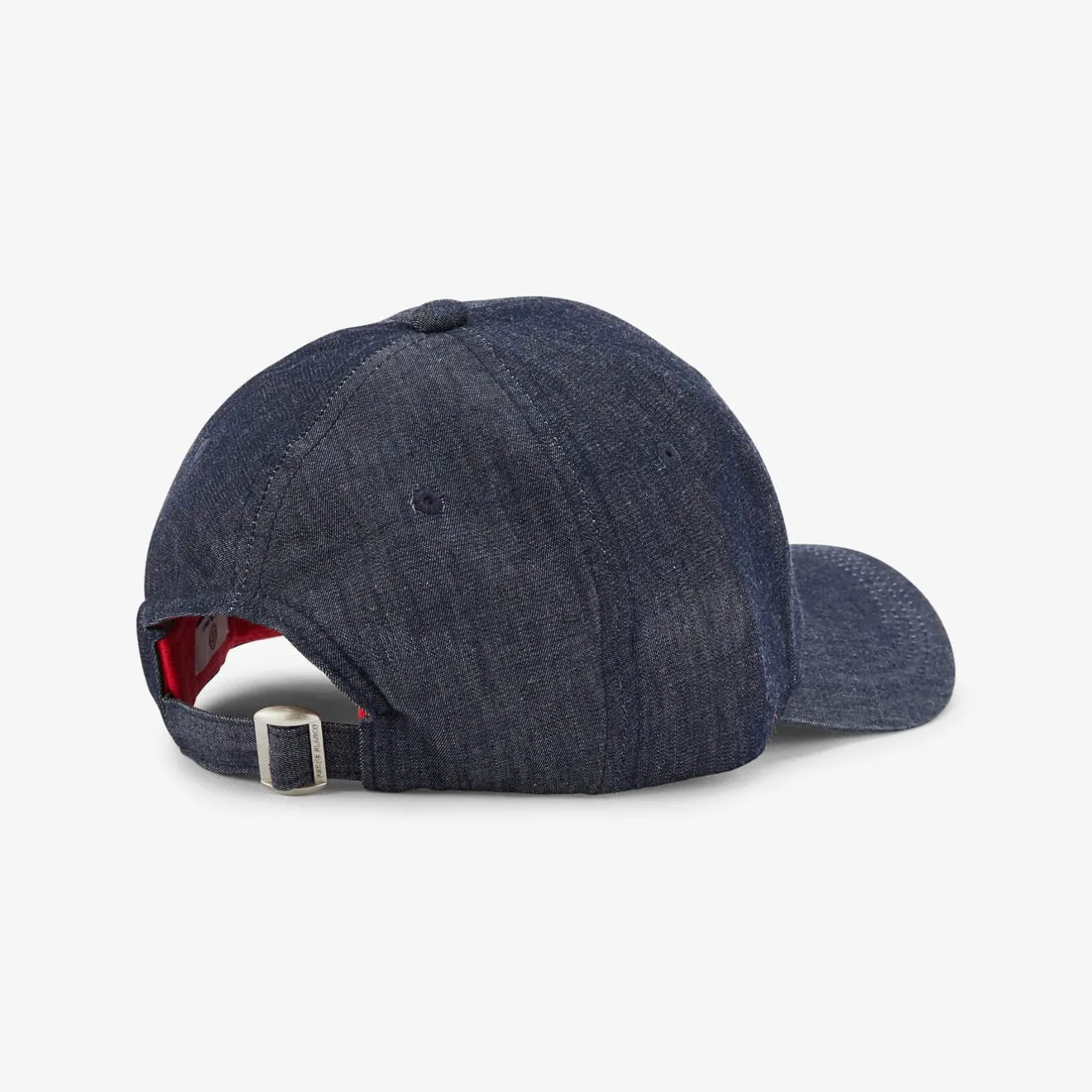 Casquettes Et Bobs|Daddy Cool>SERGE BLANCO Chambray cap with arcade embroidery in denim blue BLANC
