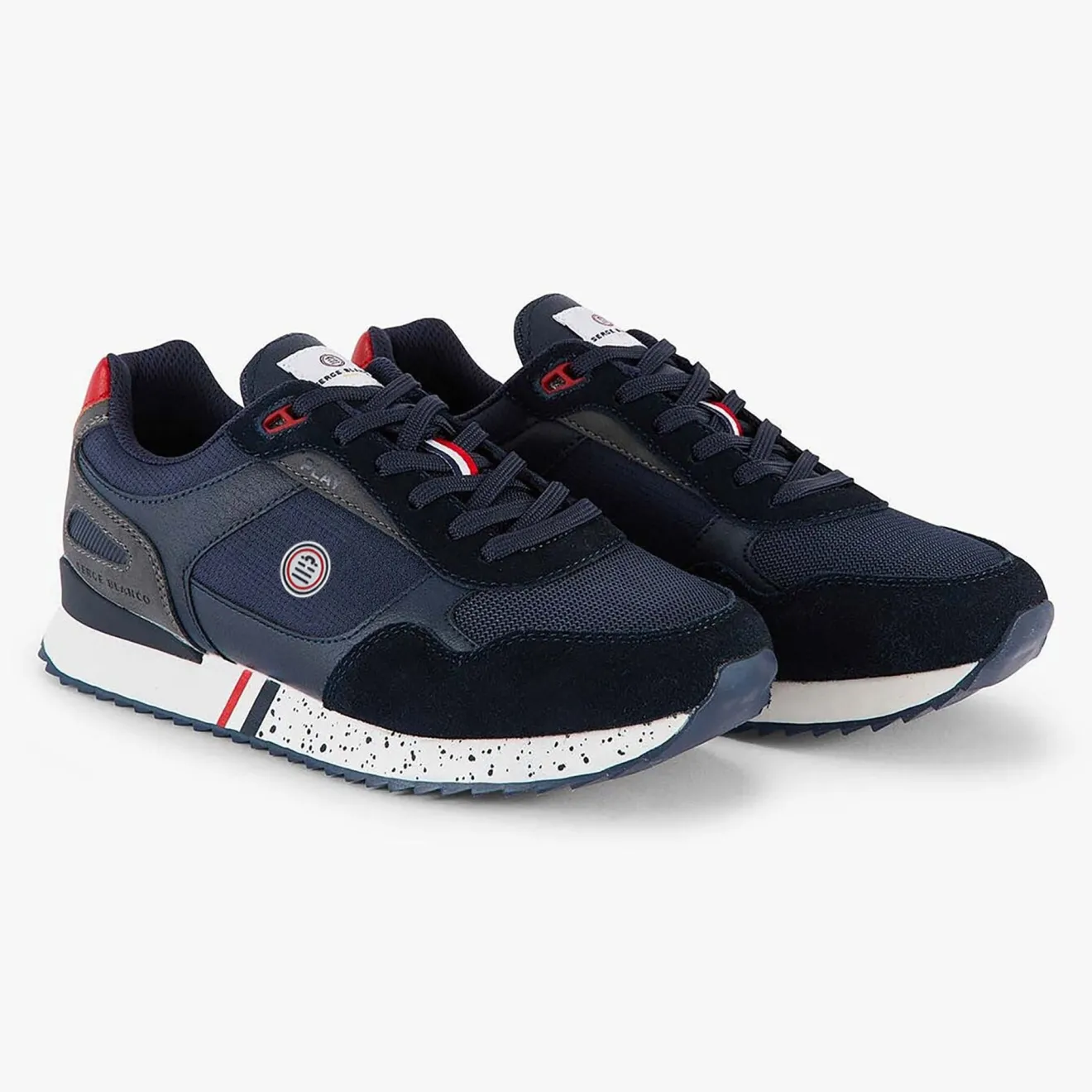 Collection Chamonix|L'audacieux>SERGE BLANCO Chamonix Navy Blue Sneaker KAKI