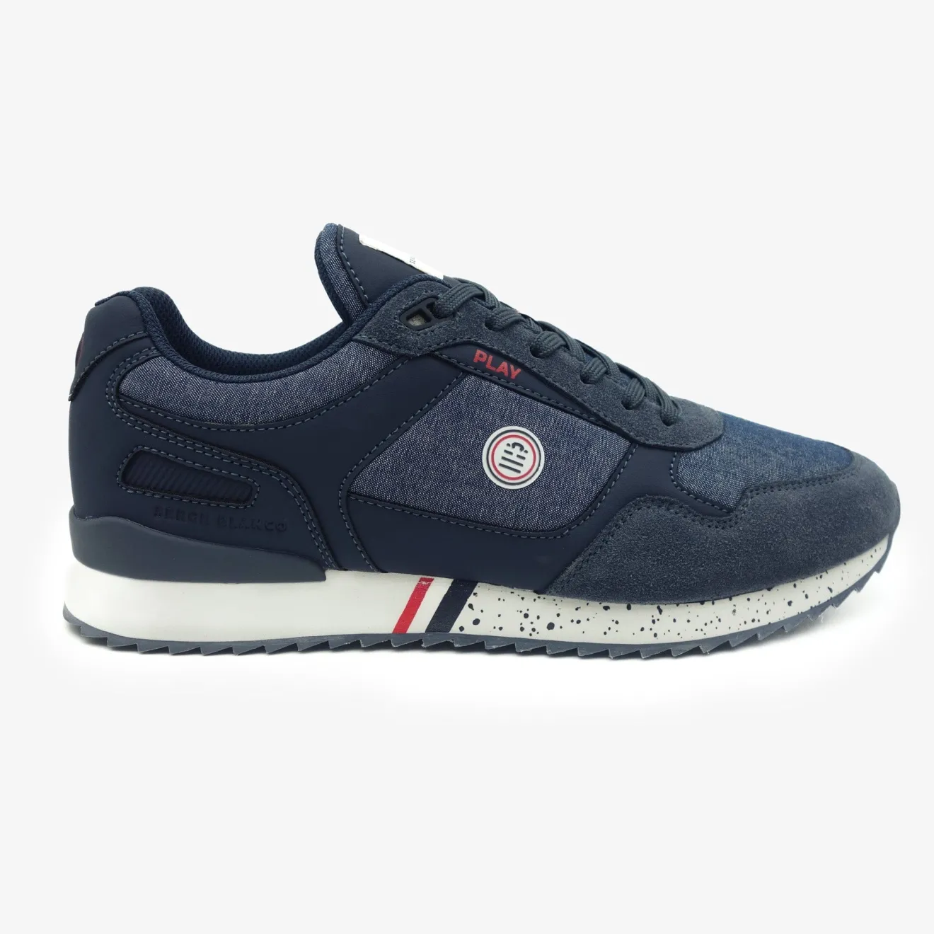 Collection Chamonix|Le Sportif>SERGE BLANCO Chamonix vintage canvas navy sneaker CORAIL