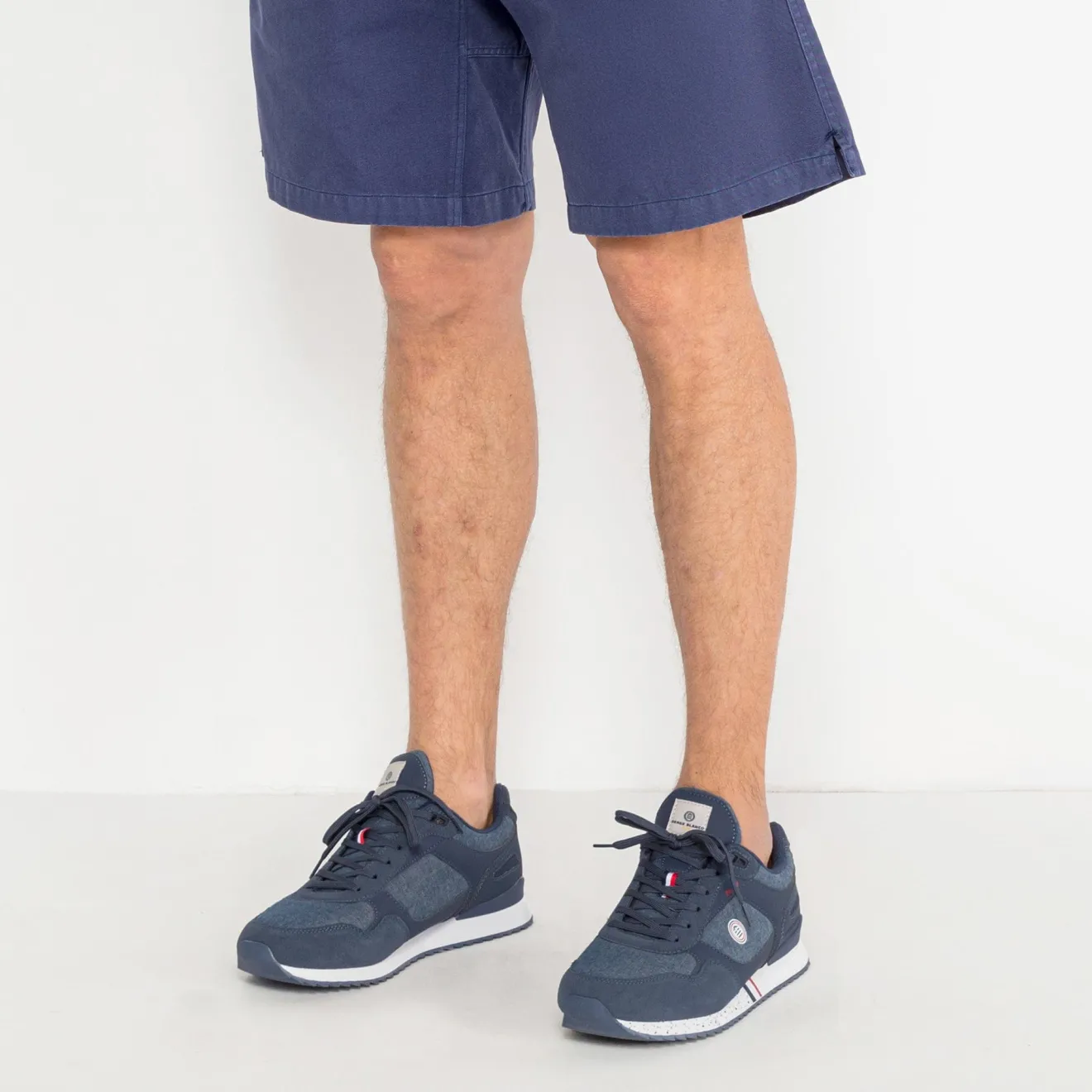 Collection Chamonix|Le Sportif>SERGE BLANCO Chamonix vintage canvas navy sneaker CORAIL