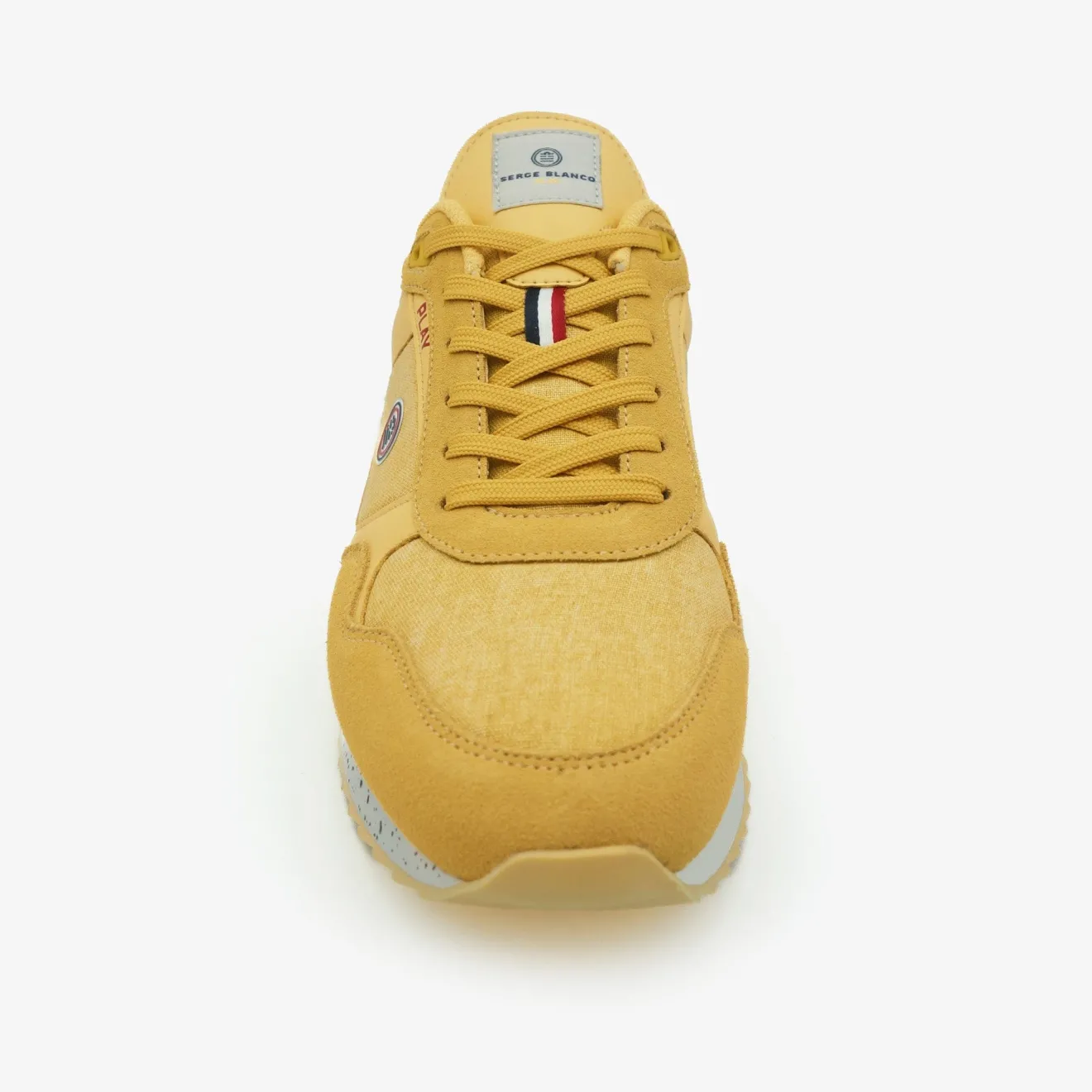 Collection Chamonix>SERGE BLANCO Chamonix vintage canvas sneaker lemon yellow NOIR