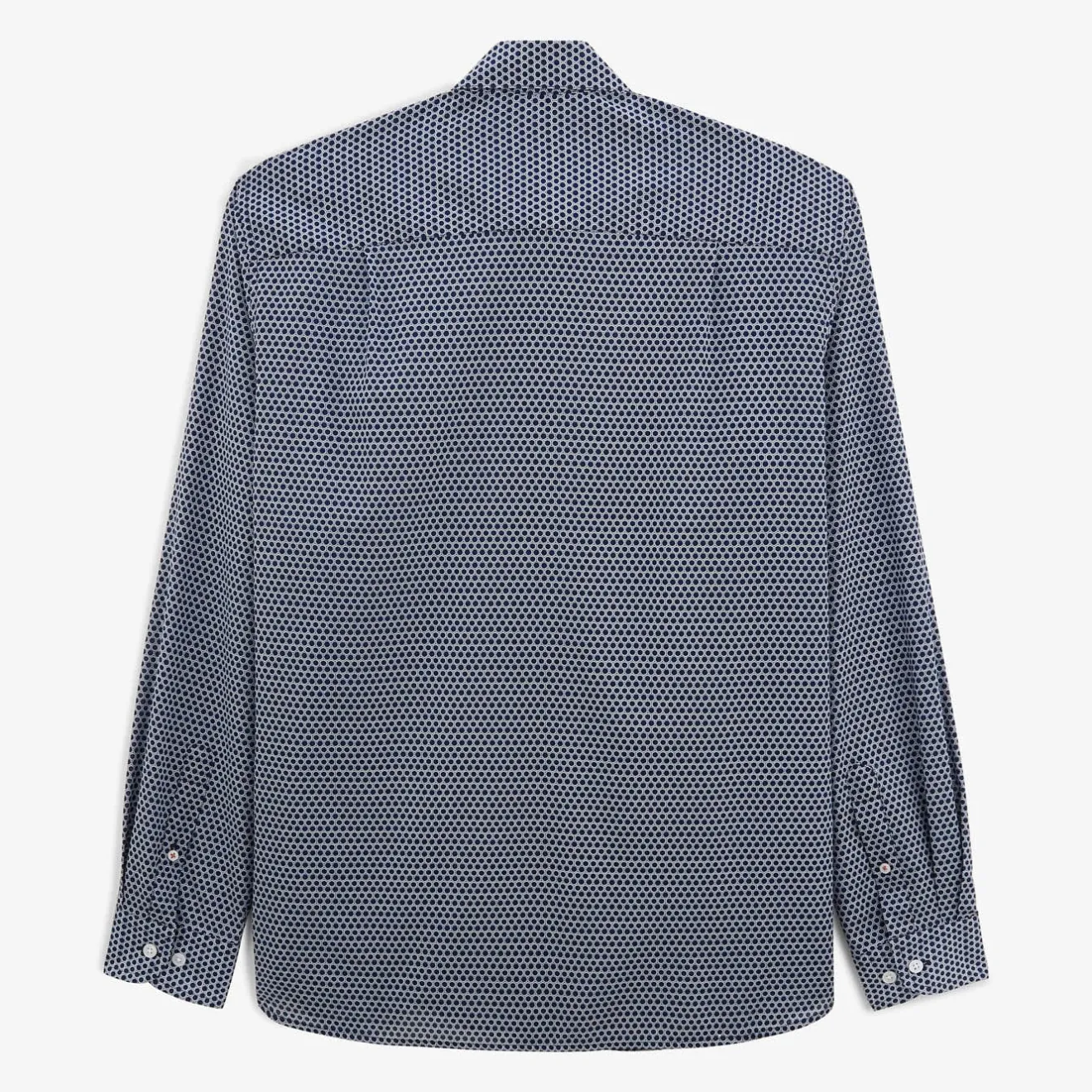 Chemises>SERGE BLANCO Charles alveoli dark navy shirt OFF WHITE