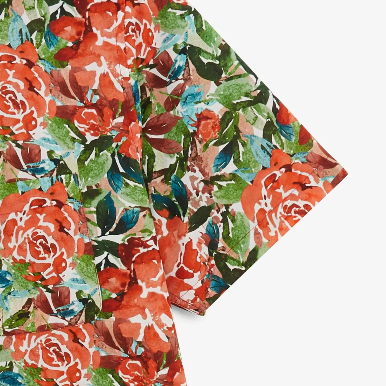 Chemises>SERGE BLANCO Charles mint green floral shirt BLANC