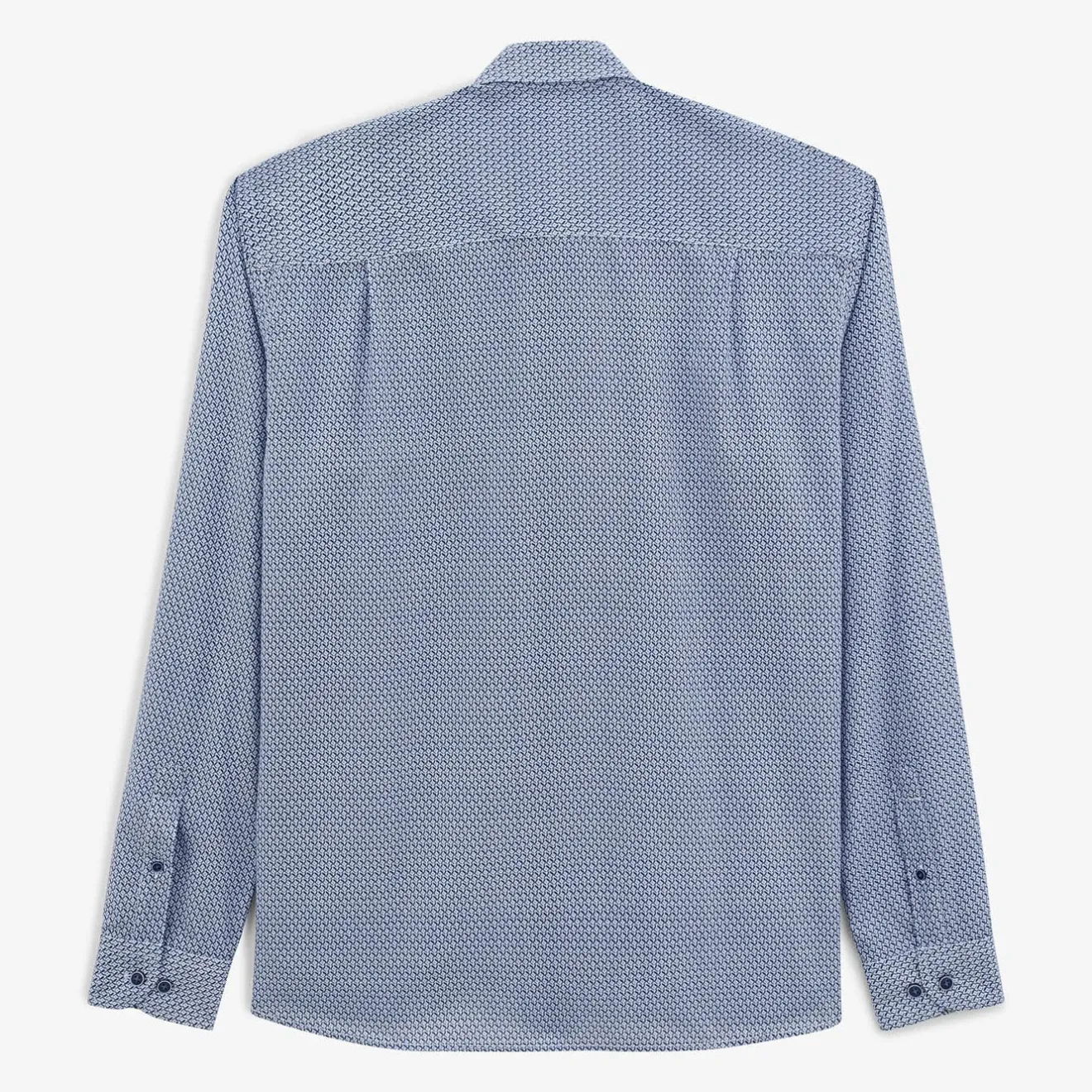 Chemises>SERGE BLANCO Charles Shirt Geometric Print Blue | CORAIL