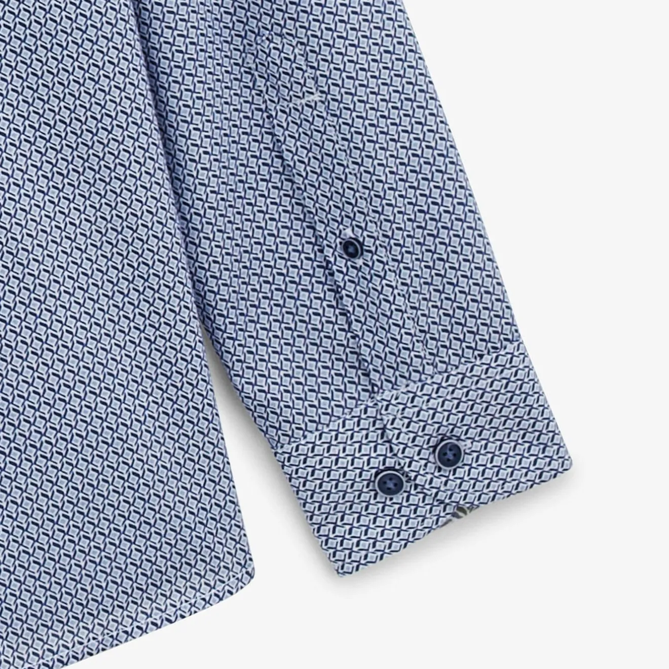 Chemises>SERGE BLANCO Charles Shirt Geometric Print Blue | CORAIL