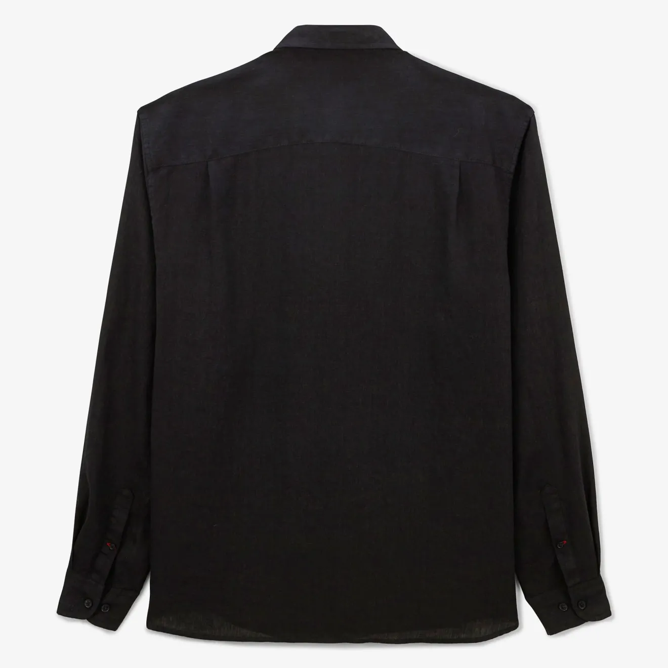 Chemises>SERGE BLANCO Charles shirt in black linen BLEU
