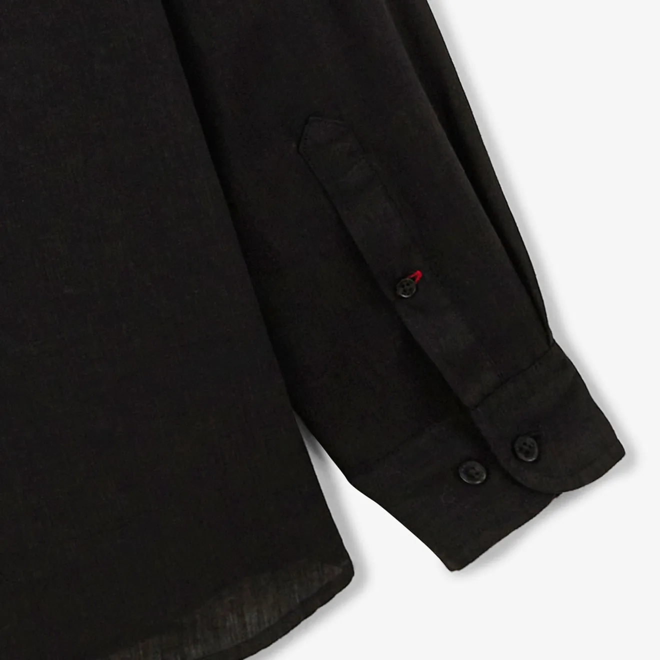 Chemises>SERGE BLANCO Charles shirt in black linen BLEU
