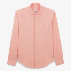 Chemises>SERGE BLANCO Charles shirt in skin pink cotton muslin DARK NAVY