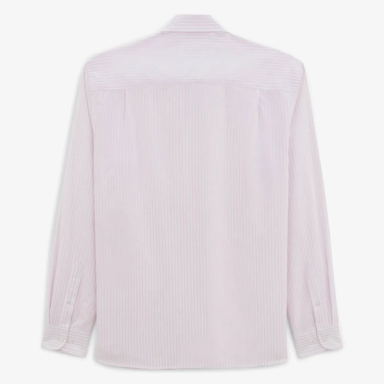 Chemises|L'élégant>SERGE BLANCO Charles shirt with lilac pink stick stripes BLANC