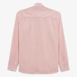 Chemises>SERGE BLANCO Charles shirt with orange coral stars TECK