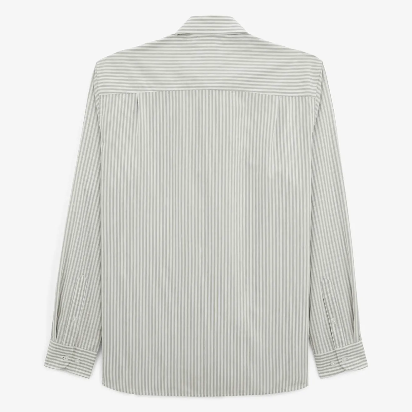Chemises>SERGE BLANCO Charles shirt with putty beige stick stripes NOIR